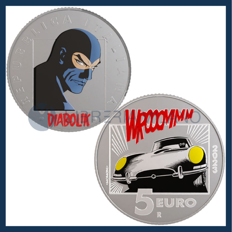 2023 - 5 Euro ITALIA Serie Fumetti Diabolik Il re del Terrore Fdc- 2023 - 5  Euro ITALIA Serie Fumetti Diabolik Il re del Terror