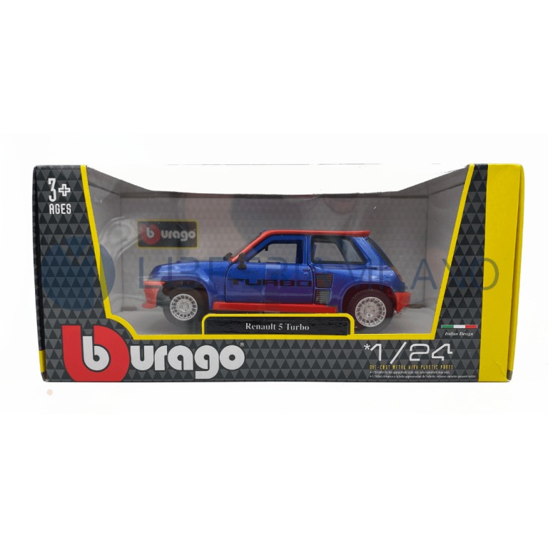 Renault 5 Turbo - Blue/Red - Scala 1/24 - Bburago