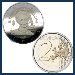 Commemorative 2 Euro Proof - Rita Levi Montalcini - Italy - 2024